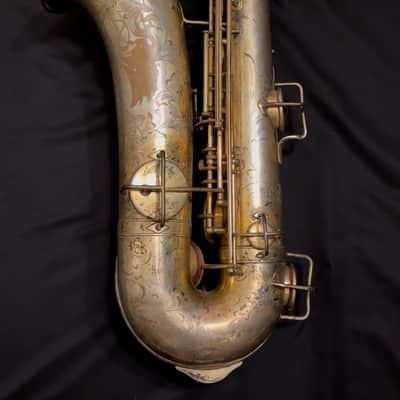 1927 Elkhart Band Instruments Co. (Martin) Tenor Saxophone Gold Plated w/ Deluxe Engraving image 2