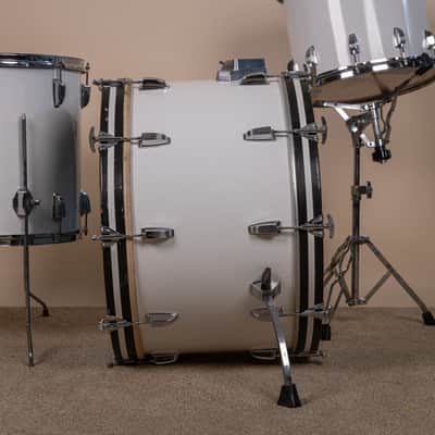 1980s Ludwig White Cortex Drum Set 14x24 13x14 16x18 image 8