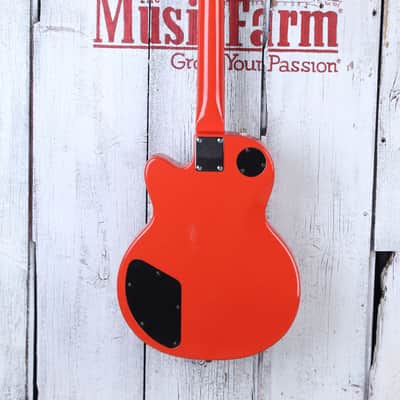 DeArmond M66 Solid Body Electric Guitar Fiesta Red with Hardshell Case image 8