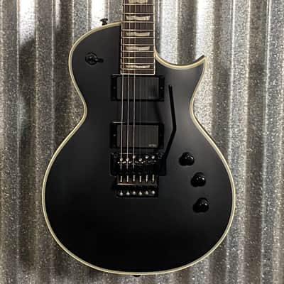 ESP LTD EC-1000 FR Floyd Rose Black Satin EMG Guitar & Case #1888 Used image 1