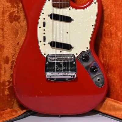 1965 Fender Mustang Dakota Red L-Series 'A' Neck w/OHSC image 2