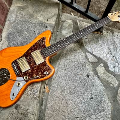 Waterslide Guitars Offset Sunset Orange w/Mojo Dual Foil Gold Pickups, Descendant Vibrato, Staytrem image 8