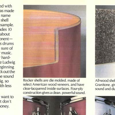 Ludwig Rocker COW LR-751 6 1/2"x14" Snare Drum B/W # 6111693 image 24