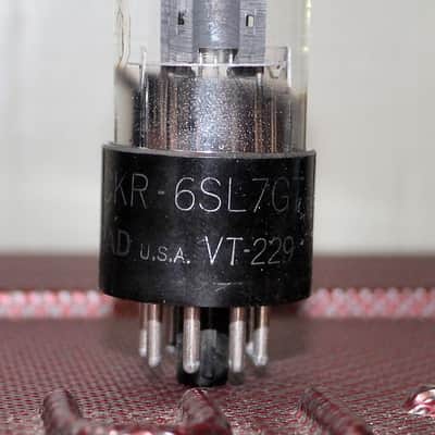 KEN-RAD JAN-CKR 6SL7GT VT-229 ROUND BLACK PLATE FOIL PAN GETTER TEST NOS VINTAGE 1940'S image 2