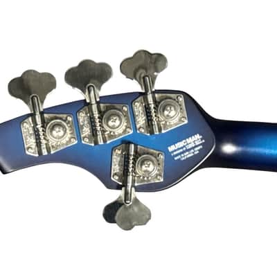 Ernie Ball Music Man Bongo 4 String HH/Piezo, LTD 2007 Blue Dawn / Rosewood 9.7 LBS USED in Very Good -Excellent Condition*IN STOCK* RARE image 11