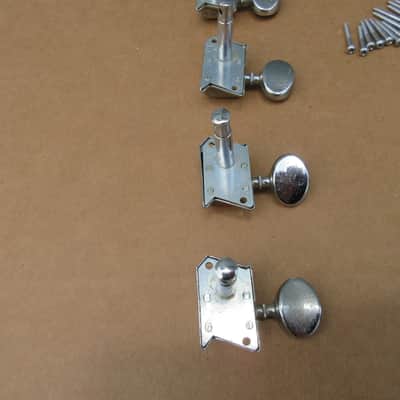1960s 70s Teisco Marquis Metal Guitar Tuners Kay Univox National 6 In Line image 4