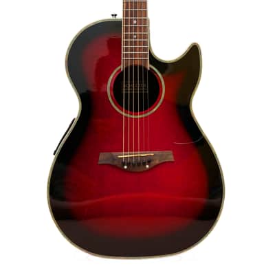 Schecter Diamond Series Acoustic-Electric Guitar Transparent Red Burst Bild 1