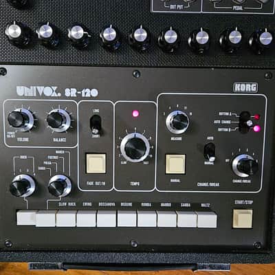Univox Korg SR-120 Mini-Pops drum machine. !SPECIAL! SR-120 1970's - Black image 4