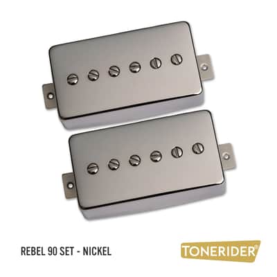 TONERIDER REBEL 90 V SET R90 Bucker NICKEL SILVER  Alnico II P90 7.6+7.9k Top Quality SCATTERWOUND !! image 1