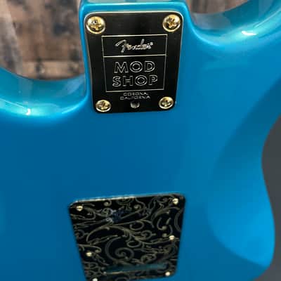 Fender 2017 Mod Shop Stratocaster Aqua Marine Metallic with Fender hardshell Case image 14