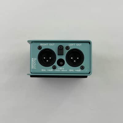 Radial J+4 Stereo Line Driver DI Box 2010s - Seafoam Blue image 5