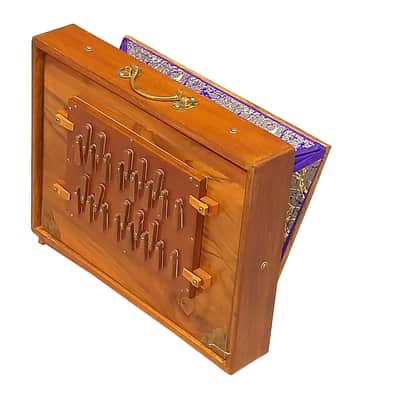 2 Octave Shruti Box Handmade Teak Wood Drone Instrument 440Hz With Gig Bag image 7