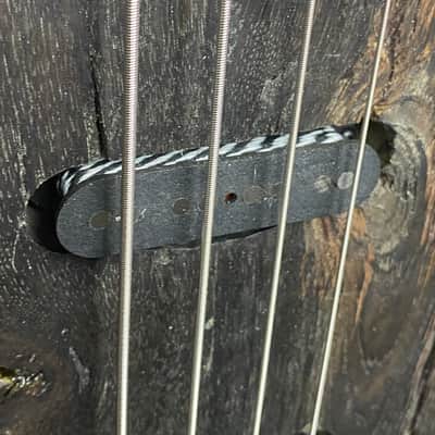 Woodcraft Electric Guitar Custom made 4 string P-Bass Electric Bass Guitar 300 years age Oak image 3