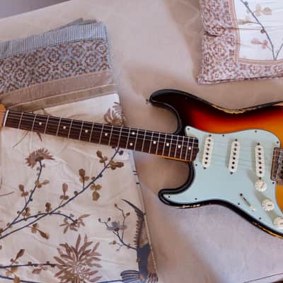 Fender Fender Custom Shop 1960 Strat Heavy Relic LH Lefthand Sunburst image 3