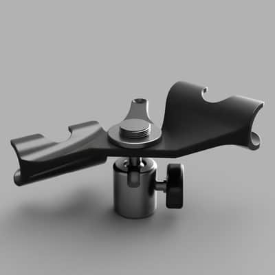 ORTF-22mm Stereo Microphone Mount - Stereo Bar - JMAcoustic - Mic Clip image 5