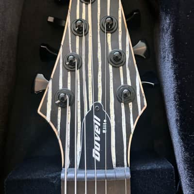 Mayones Duvell Elite Gothic 7 Black/Natural 2019 Poland w/ Seymour Duncan Nazgul/Sentient, COA & Hybrid Gigbag image 4