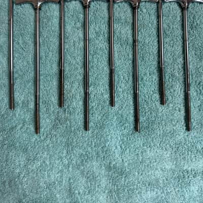 Ludwig Set of 8 Vintage Bass Drum T Tension Rods - 6 1/8” ( 6 13/16” Tip to Tip) 70s - Chrome image 5
