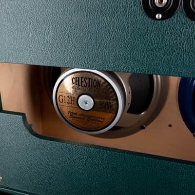 Pre Owned 2007 Divided By 13 FTR37 Green/Cream Guitar Amp Head And 2x12" Cab with Footswitch and Covers image 13
