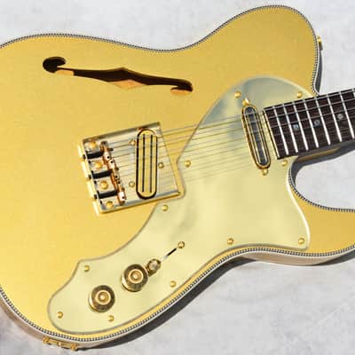 Custom Pre-order! Thinline Telecaster HH 2024 Gold Lightweight DiMarzio Tone Zone Kluson Icon image 2