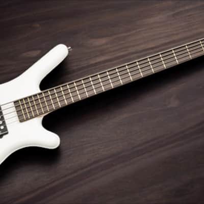 Mint Warwick RockBass Corvette $$-5 String - Solid White High Polish image 2