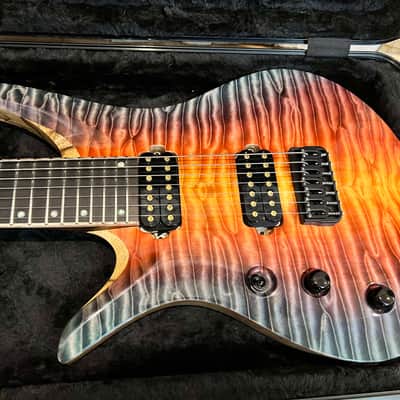 Vik Guitars Duality 7L Left-Handed Lefty LH Left "Pacific Sunset" image 5