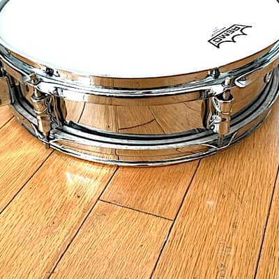 No Name 13"X3.5" Piccolo Chrome Snare Drum, New Remo Ambassador Beater Head, Very Good Condition image 4