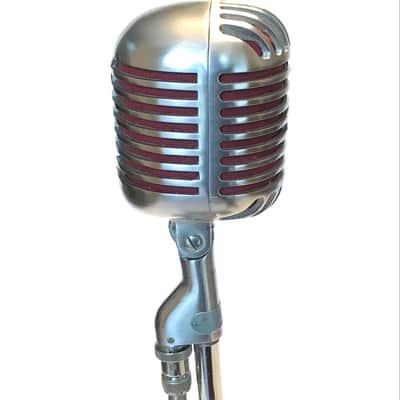 Rare Vintage 1940’s Shure Model 55C "Fat Boy” Unidyne Microphone with Atlas Stand -  “Elvis Mic” image 4