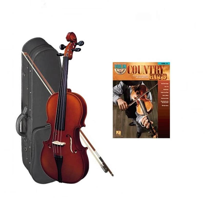 Strunal 220 Student Violin Country Hits Outfit - 1/2 Size European Violin w/Case & Book image 1