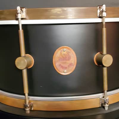 A&F Drum Co. Club Maple 6.5"x14" Snare Drum - Steam Bent Single Ply Maple Matte Black VIDEO !!! image 3