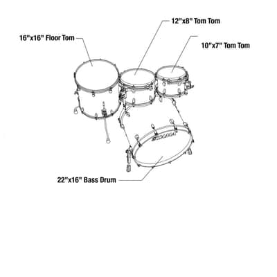 Tama TM42RZSS-CBP STAR Maple Shell Kit 4 pcs - Charcoal Brown Paraiso/Chrome HW image 8