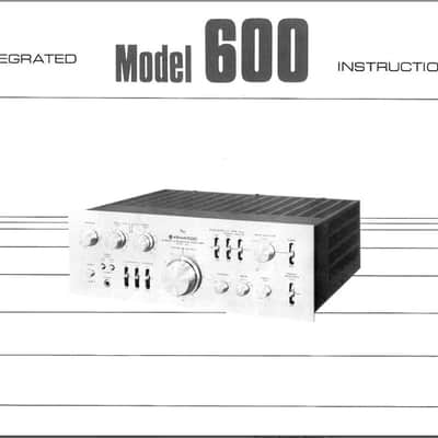Kenwood Supre Model 600 Matched w Model 600T Tuner Vintage Flagship Audiophile 1975 Silver image 7
