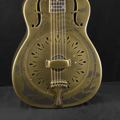 National Style O 14-Fret Antique Brass Weathered Finish image 1