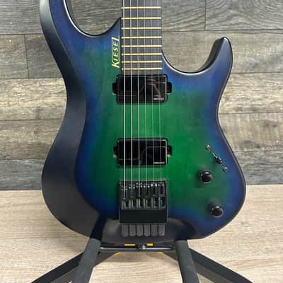Kiesel Osiris Headless 6-String Electric Six String Translucent Dragon Burst Guitar #1414 image 2