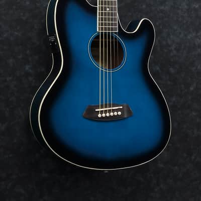 Ibanez TCY10ETBS Acoustic Guitar - Transparent Blue Sunburst High Gloss image 4