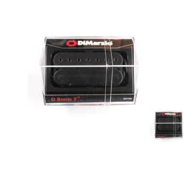 DiMarzio DP706 D Sonic 7 String Bridge Humbucker Pickup with black Poles and Rail - NEW image 2