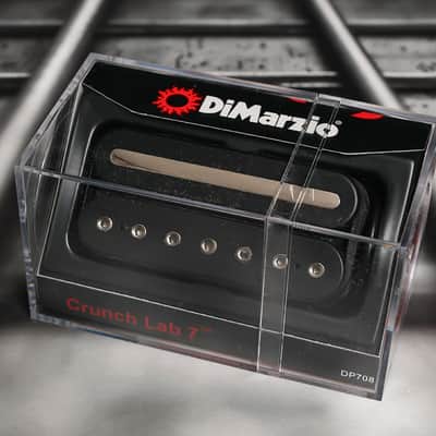 DiMarzio DP708BK Crunch Lab 7 String Bridge Lead Pickup Black Humbucker image 1