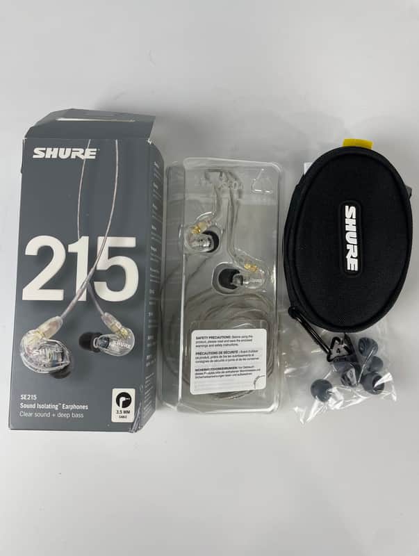 Shure SE215 Single Driver In-Ear Monitors, Clear image 1