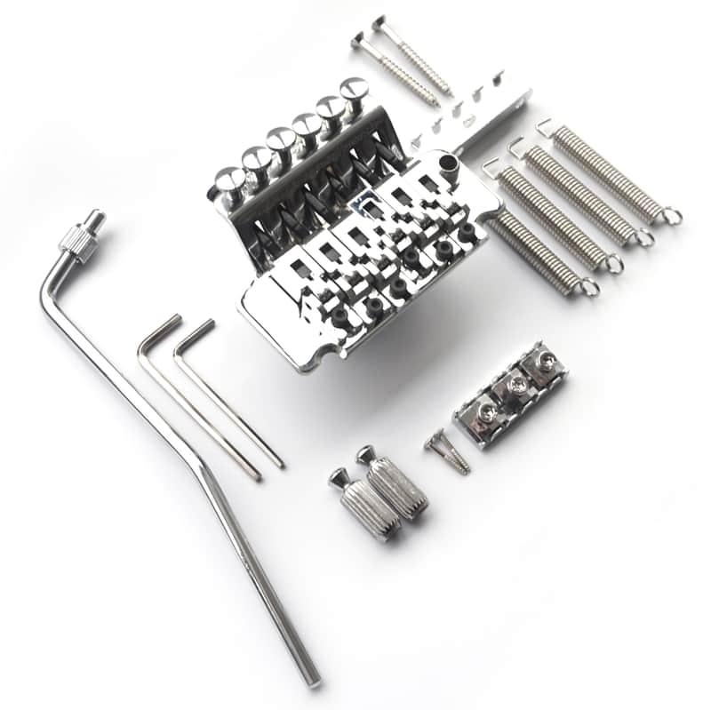 Left Handed Floyd Rose Licensed Tremolo System - Double locking - Full Kit - Chrome image 1