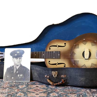 All Original 1931 National Triolian Resonator Guitar with Bull's Head Case image 2