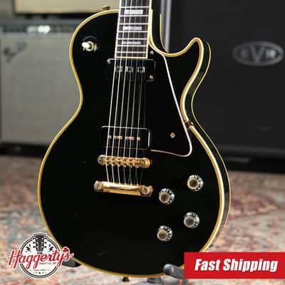 Gibson Vintage 1973 Les Paul Custom '54 Reissue Electric Guitar - Ebony with Hardshell Case - Used image 1