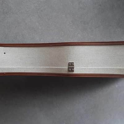 Vintage Cheney Hard Case 1950'S- 1960'S - Red interior. White and faux leather for dreadnought guitar image 12