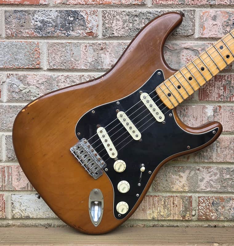 Vintage 1974 Fender Stratocaster Electric Guitar w/ Tweed Hardshell Case! Staggered Pole Pickups, Tuxedo Plastic! image 1