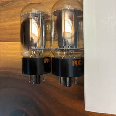 NOS date code and tight current matched pair 1969 RCA 6L6GC black plate tubes image 8