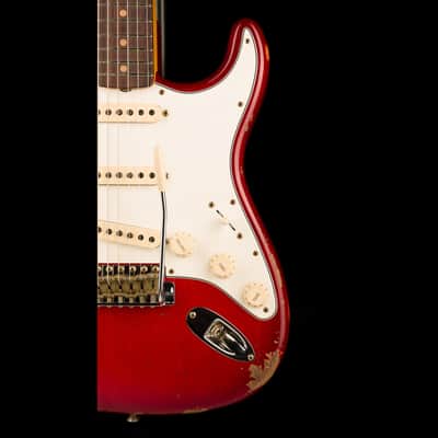 Used Fender Custom Shop 1963 Stratocaster Heavy Relic Crimson Burst - Truetone Color Set with OHSC image 6