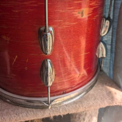 Slingerland 13" rack tom 1970s-1980s - Red image 6