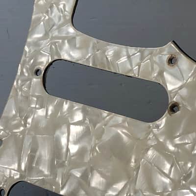 Fender Japan Reissue Strat Relic Pickguard  Guitar Vintage Age White Pearl 2 Ply image 4