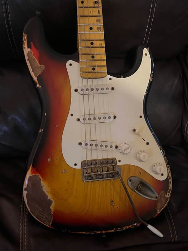 Nash S~57 2015 - 3T Heavy Relic Sunburst, Lollars, Gotoh, Ash Body, Maple on Maple Neck!  KIller set and just one great build guitar.  Alligator Nash HSC image 1