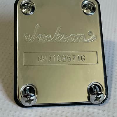 2000's India Jackson JS30 JS Series Dinky Guitar Factory Chrome Neckplate & Screws image 1