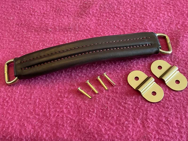 NOS leather guitar case handle for Hiscox Calton mark leaf skb gator crossrock image 1