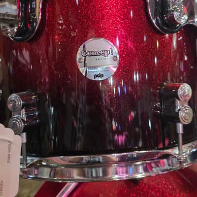 PDP Concept Maple 5-piece Shell Pack - Red To Black Sparkle Fade image 6